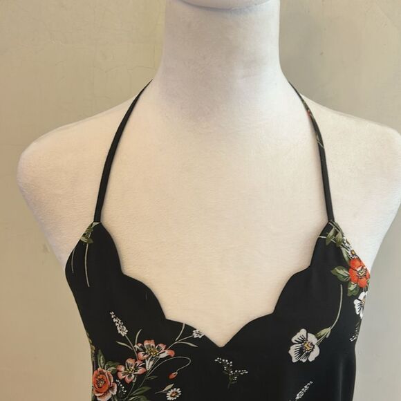 Nine Britton black floral Jacki scallop detailed blouse Size S New - Picture 3 of 11